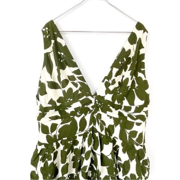 J. Crew Collection plunge-neck tiered dress in leafy floral Size 20 - Picture 7 of 11